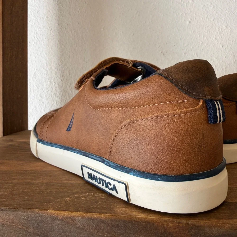 Nautica Berrian Toddler Brown Casual Sneakers Hook Loop Size 12